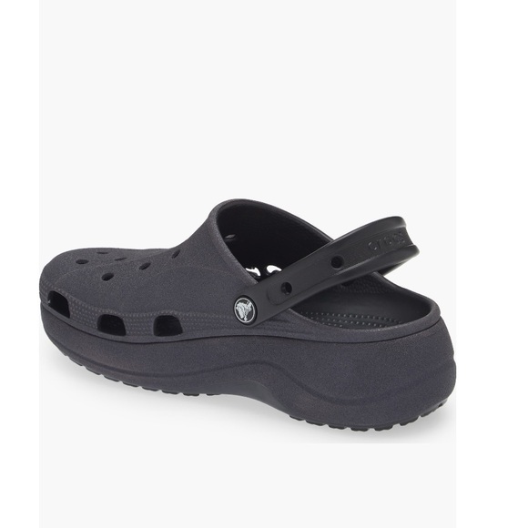 Crocs Baya Platform Glitter Clogs Black With Black Glitter Women’s Size 11 - Picture 9 of 13